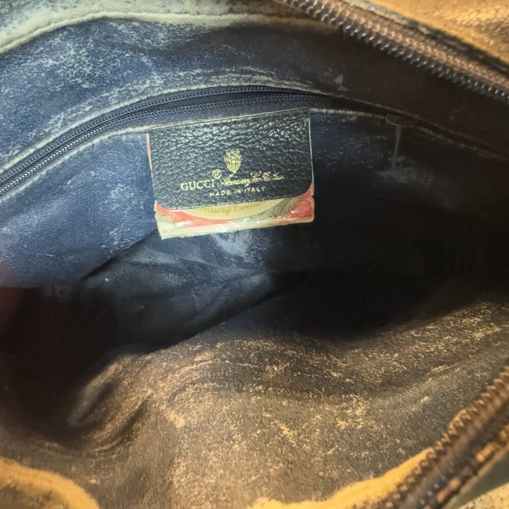 VINTAGE - GUCCI/Blue Web GG Crossbody Bag w Dust Bag (Accessory Collection) - Picture 8 of 10